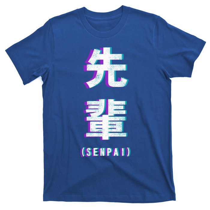 Aesthetic Vaporwave Senpai Funny Gift Fuzzy Print T-Shirt