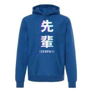 Aesthetic Vaporwave Senpai Funny Gift Fuzzy Print Premium Hoodie