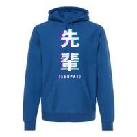 Aesthetic Vaporwave Senpai Funny Gift Fuzzy Print Premium Hoodie