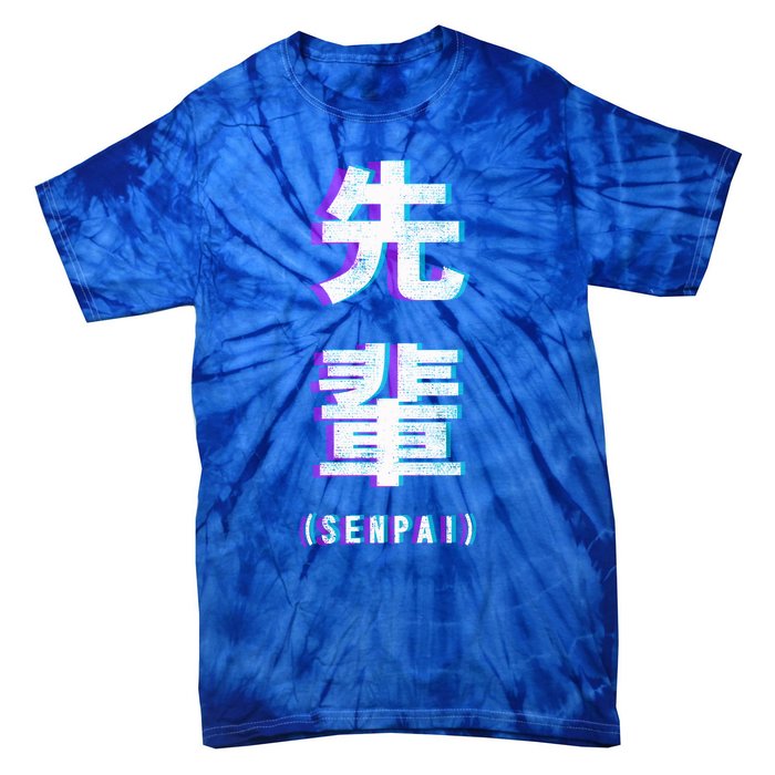 Aesthetic Vaporwave Senpai Funny Gift Fuzzy Print Tie-Dye T-Shirt