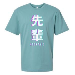 Aesthetic Vaporwave Senpai Funny Gift Fuzzy Print Sueded Cloud Jersey T-Shirt