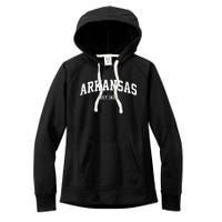 Arkansas Vintage State Athletic Style Women's Fleece Hoodie