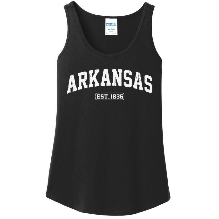 Arkansas Vintage State Athletic Style Ladies Essential Tank