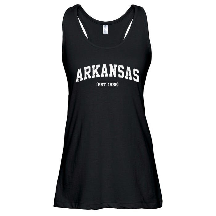 Arkansas Vintage State Athletic Style Ladies Essential Flowy Tank