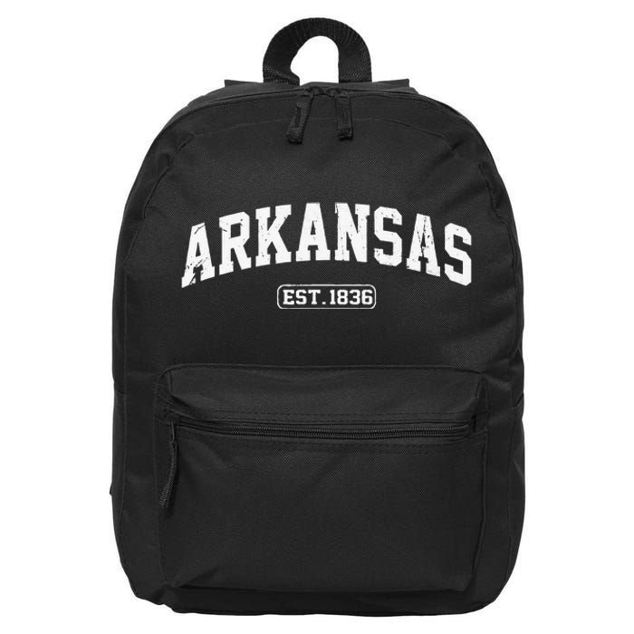 Arkansas Vintage State Athletic Style 16 in Basic Backpack