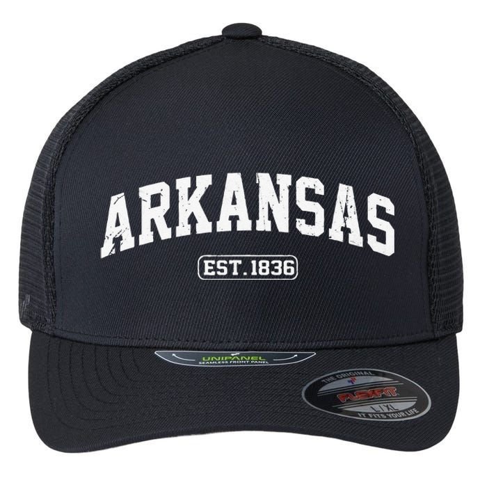 Arkansas Vintage State Athletic Style Flexfit Unipanel Trucker Cap