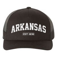 Arkansas Vintage State Athletic Style Yupoong Adult 5-Panel Trucker Hat