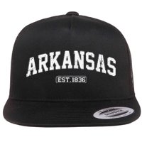 Arkansas Vintage State Athletic Style Flat Bill Trucker Hat