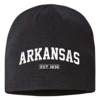 Arkansas Vintage State Athletic Style Sustainable Beanie