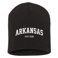 Arkansas Vintage State Athletic Style Short Acrylic Beanie