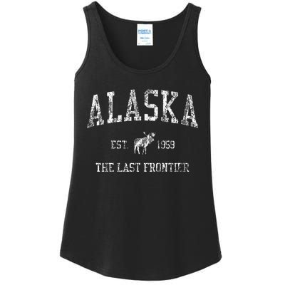 Alaska Vintage Sports Design Alaskan Moose Ladies Essential Tank