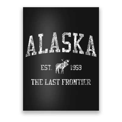 Alaska Vintage Sports Design Alaskan Moose Poster