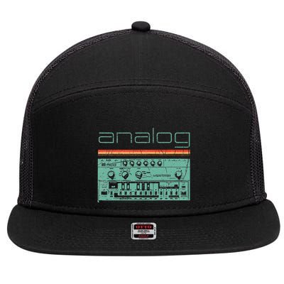 Analog Vintage Synthesizer Acid Nerd Synth 80s 7 Panel Mesh Trucker Snapback Hat