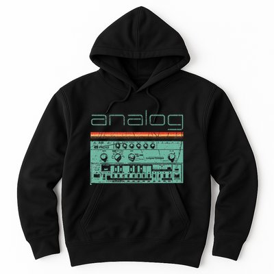 Analog Vintage Synthesizer Acid Nerd Synth 80s Hoodie