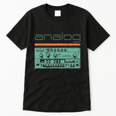 Analog Vintage Synthesizer Acid Nerd Synth 80s Tall T-Shirt