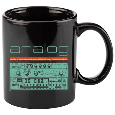 Analog Vintage Synthesizer Acid Nerd Synth 80s 11oz C Handle Ceramic Mug