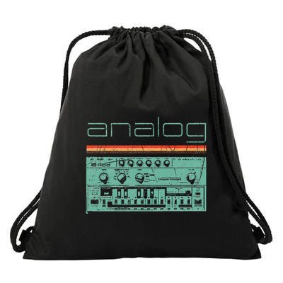 Analog Vintage Synthesizer Acid Nerd Synth 80s Drawstring Bag