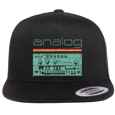 Analog Vintage Synthesizer Acid Nerd Synth 80s Flatbill Hat