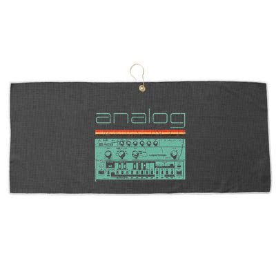 Analog Vintage Synthesizer Acid Nerd Synth 80s Large Microfiber Waffle Golf Towel