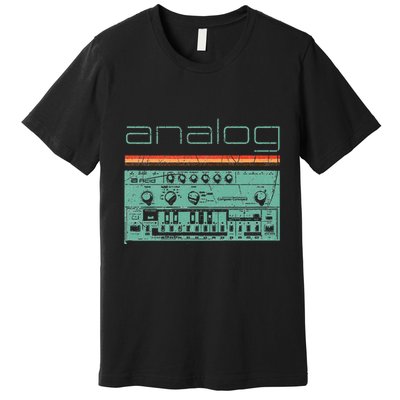 Analog Vintage Synthesizer Acid Nerd Synth 80s Premium T-Shirt