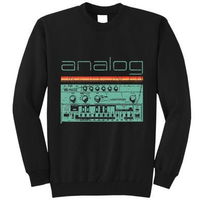 Analog Vintage Synthesizer Acid Nerd Synth 80s Tall Sweatshirt