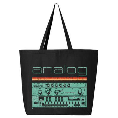 Analog Vintage Synthesizer Acid Nerd Synth 80s 25L Jumbo Tote
