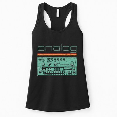 Analog Vintage Synthesizer Acid Nerd Synth 80s Womens Tank Top