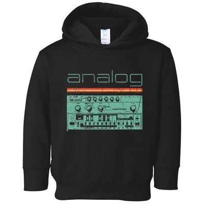 Analog Vintage Synthesizer Acid Nerd Synth 80s Toddler Hoodie