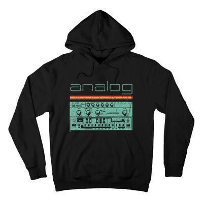 Analog Vintage Synthesizer Acid Nerd Synth 80s Tall Hoodie