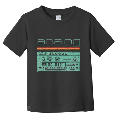 Analog Vintage Synthesizer Acid Nerd Synth 80s Toddler T-Shirt