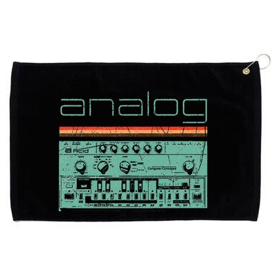 Analog Vintage Synthesizer Acid Nerd Synth 80s Grommeted Golf Towel