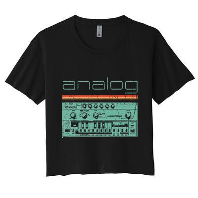 Analog Vintage Synthesizer Acid Nerd Synth 80s Crop Top