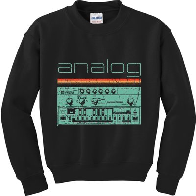 Analog Vintage Synthesizer Acid Nerd Synth 80s Kids Sweatshirt