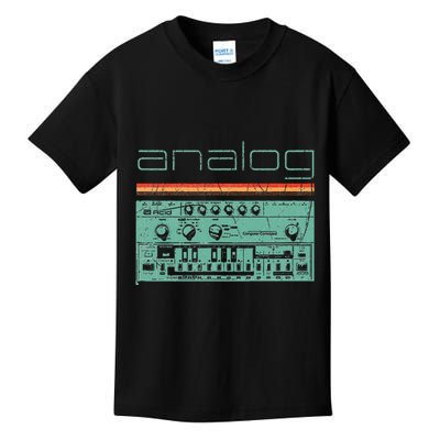 Analog Vintage Synthesizer Acid Nerd Synth 80s Kids T-Shirt