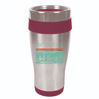 Analog Vintage Synthesizer Acid Nerd Synth 80s 16oz Travel Tumbler