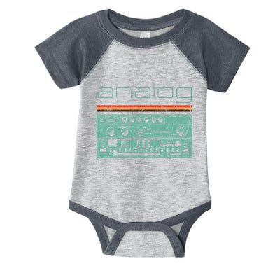 Analog Vintage Synthesizer Acid Nerd Synth 80s Infant Baby Jersey Bodysuit