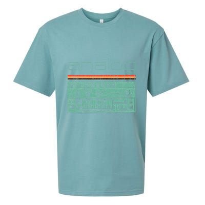 Analog Vintage Synthesizer Acid Nerd Synth 80s Sueded Cloud Jersey T-Shirt