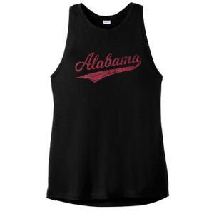 Alabama Varsity Script Classic Sports Jersey Style Ladies PosiCharge Tri-Blend Wicking Tank