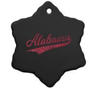 Alabama Varsity Script Classic Sports Jersey Style Ceramic Star Ornament