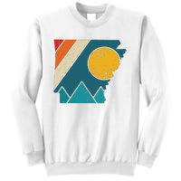 Arkansas Vintage State Map Mountains Hiking Pride Gift Sweatshirt