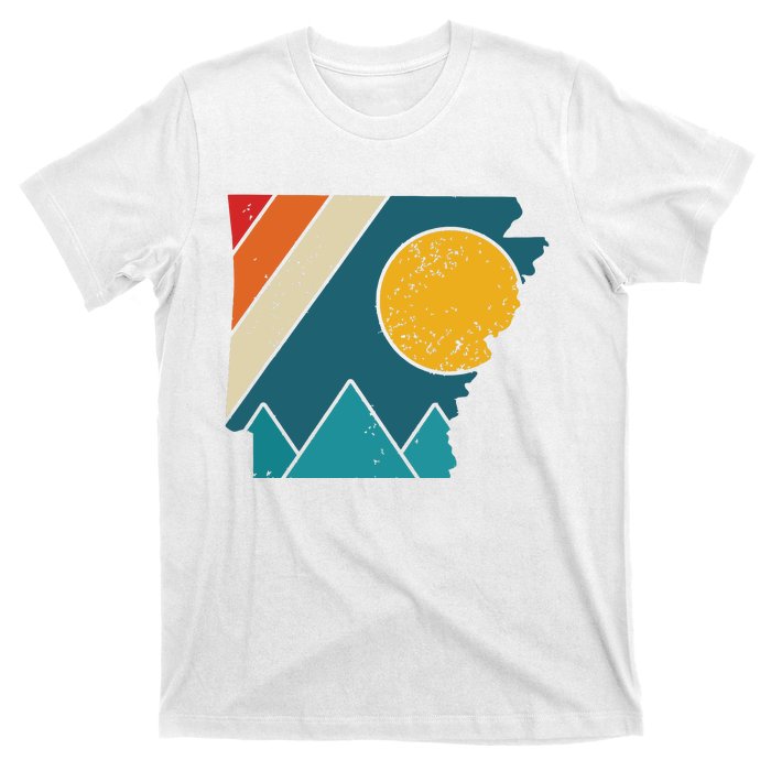 Arkansas Vintage State Map Mountains Hiking Pride Gift T-Shirt