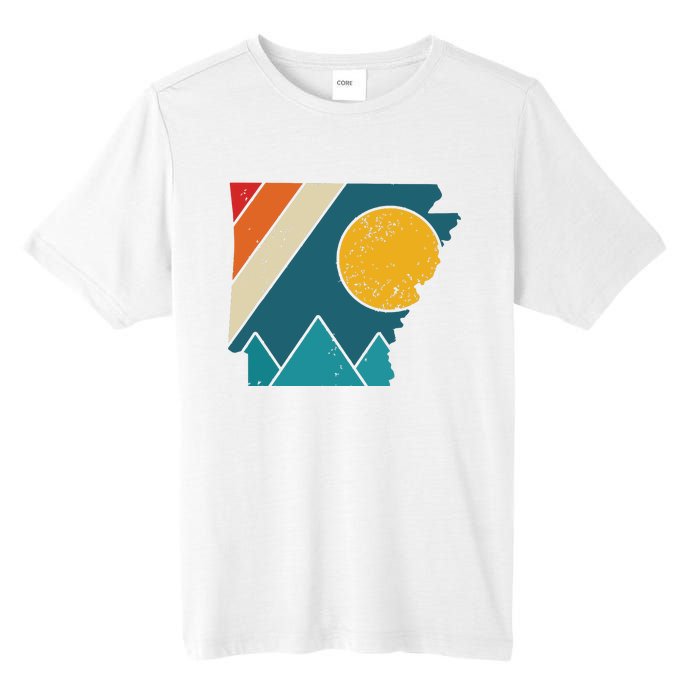 Arkansas Vintage State Map Mountains Hiking Pride Gift Tall Fusion ChromaSoft Performance T-Shirt