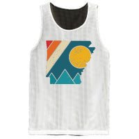 Arkansas Vintage State Map Mountains Hiking Pride Gift Mesh Reversible Basketball Jersey Tank