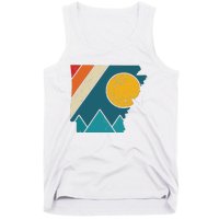 Arkansas Vintage State Map Mountains Hiking Pride Gift Tank Top