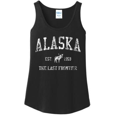 Alaska Vintage Sports Design Alaskan Moose Ladies Essential Tank