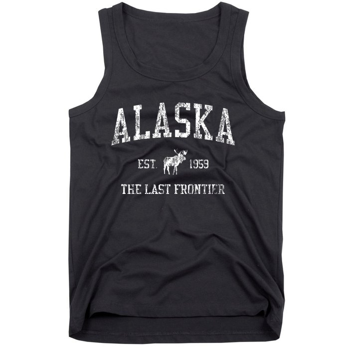 Alaska Vintage Sports Design Alaskan Moose Tank Top