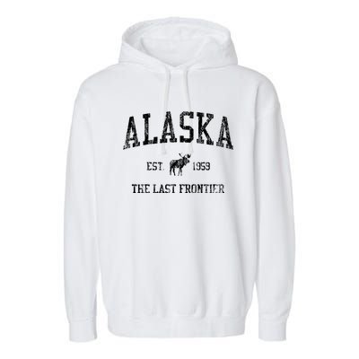 Alaska Vintage Sports Design Alaskan Moose Garment-Dyed Fleece Hoodie