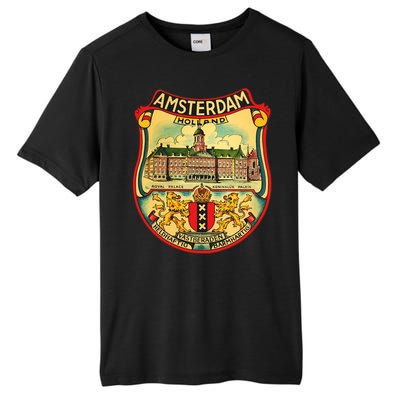 Amsterdam Vintage Travel Decal Tall Fusion ChromaSoft Performance T-Shirt