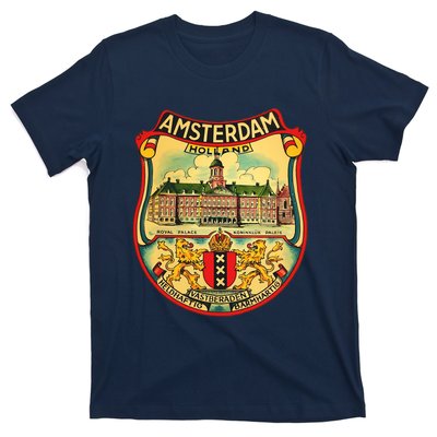 Amsterdam Vintage Travel Decal T-Shirt