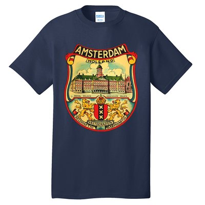 Amsterdam Vintage Travel Decal Tall T-Shirt